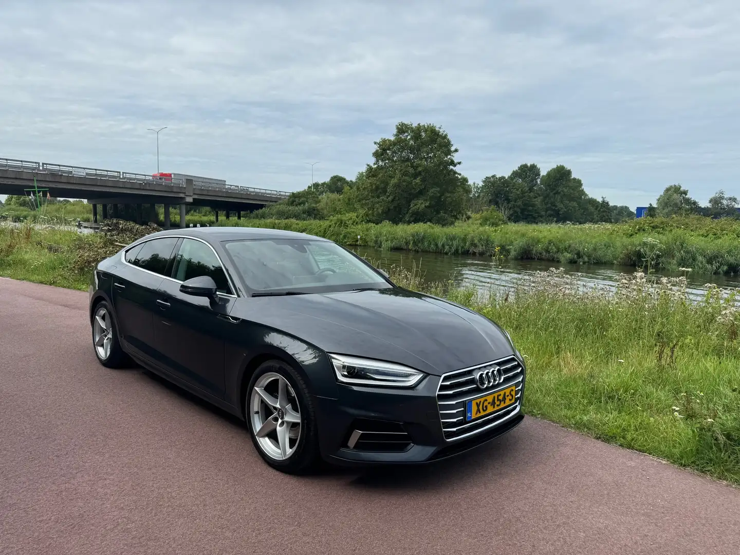 Audi A5 Sportback 40 TFSI Sport Pro Line|Hybride|N.A.P.|Lu Grijs - 2