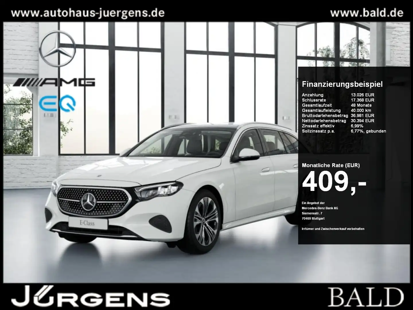 Mercedes-Benz E 200 T Avantgarde/LED/Cam/Pano/Totw/Distr/19' Weiß - 1
