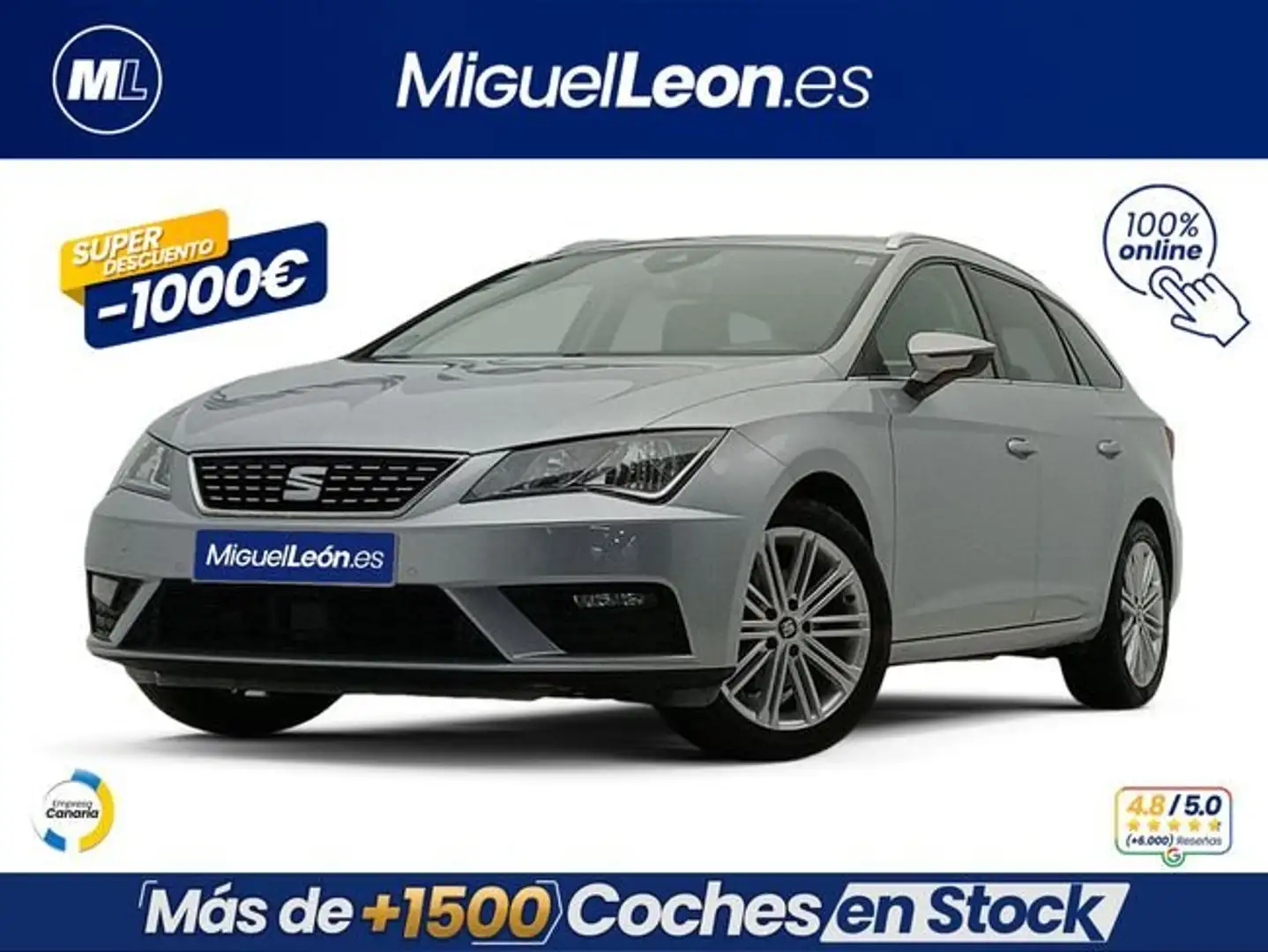 SEAT Leon ST 1.5 TGI GNC S&S Xcellence 130 Gris - 1