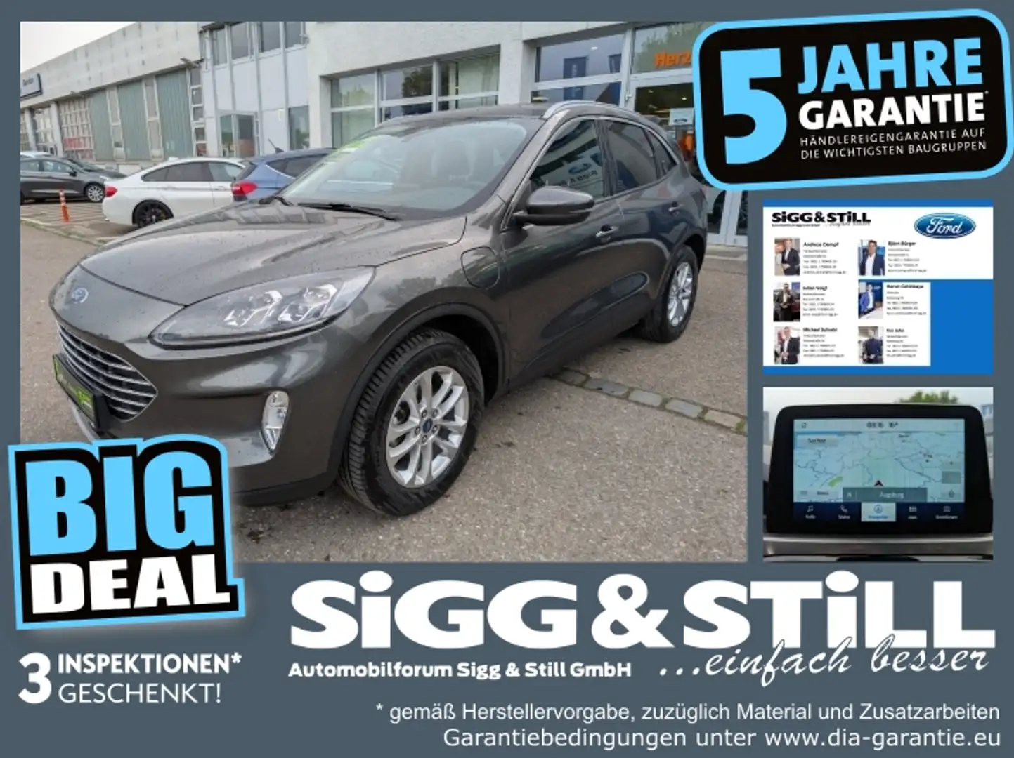 Ford Kuga 2.5 PHEV Titanium X AHK*LED*NAV*B&O*SHZ*EL-KLAPPE Grau - 1