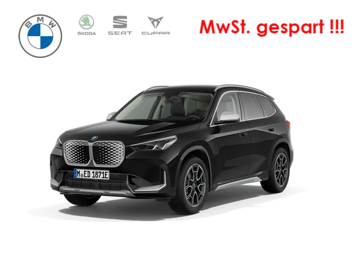 BMW iX1 20 eDrive xLine Navi Klima AHK RFK Alarm Sitzhzg Zwart - 1