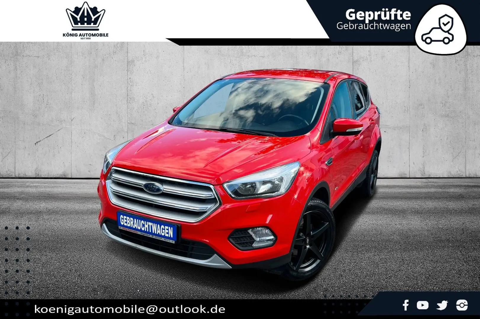 Ford Kuga 1.5 EB 4x4 Automatik/ PDC / 1. HAND / 18'LM Rot - 1