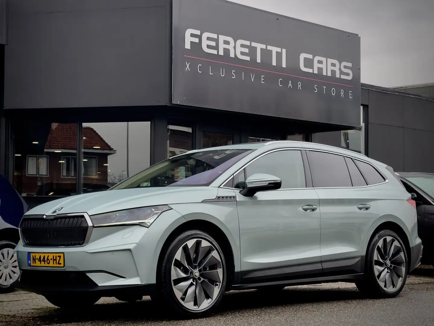 Skoda Enyaq iV 80 FIRST EDITION HIGH PANODAK LEDER 22 INCH-LMV Gris - 1