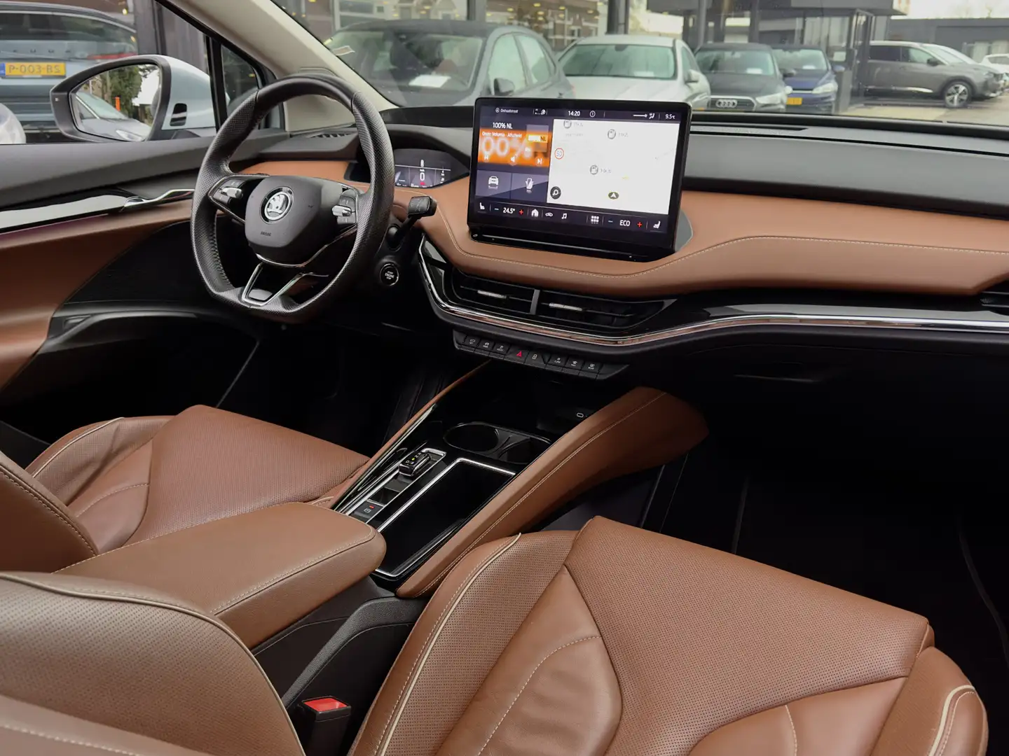 Skoda Enyaq iV 80 FIRST EDITION HIGH PANODAK LEDER 22 INCH-LMV Gris - 2