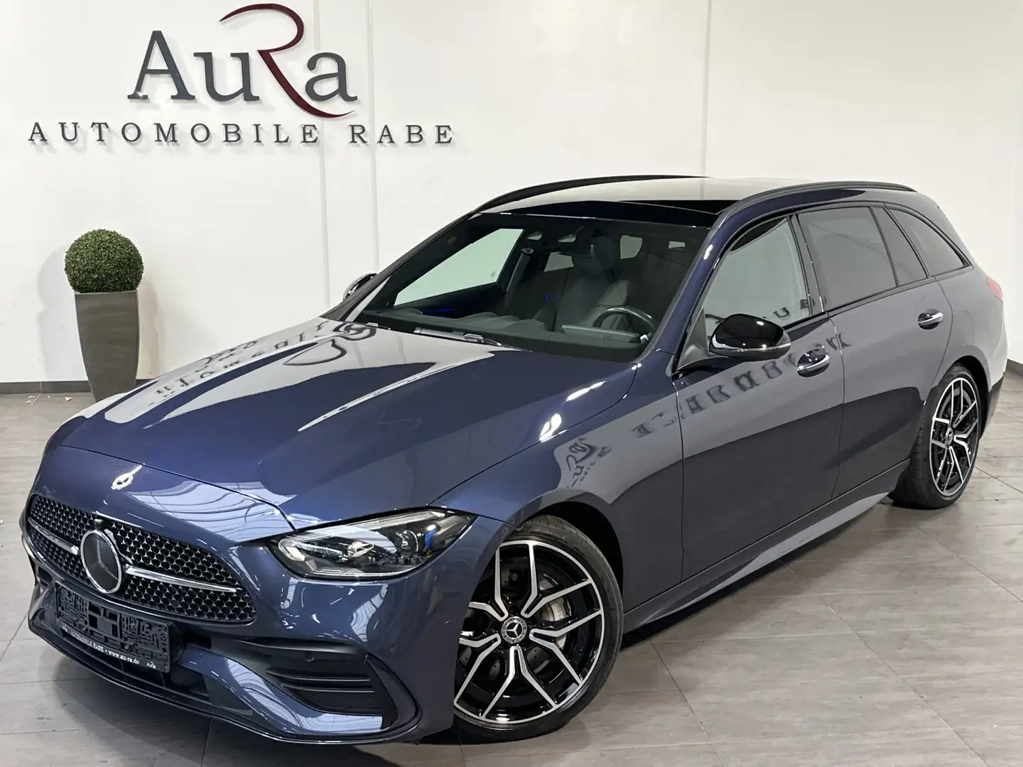 Mercedes-Benz C 300 T AMG-Line NAV+LED+PANO+AHK+BURMESTER+ACC Blau - 2