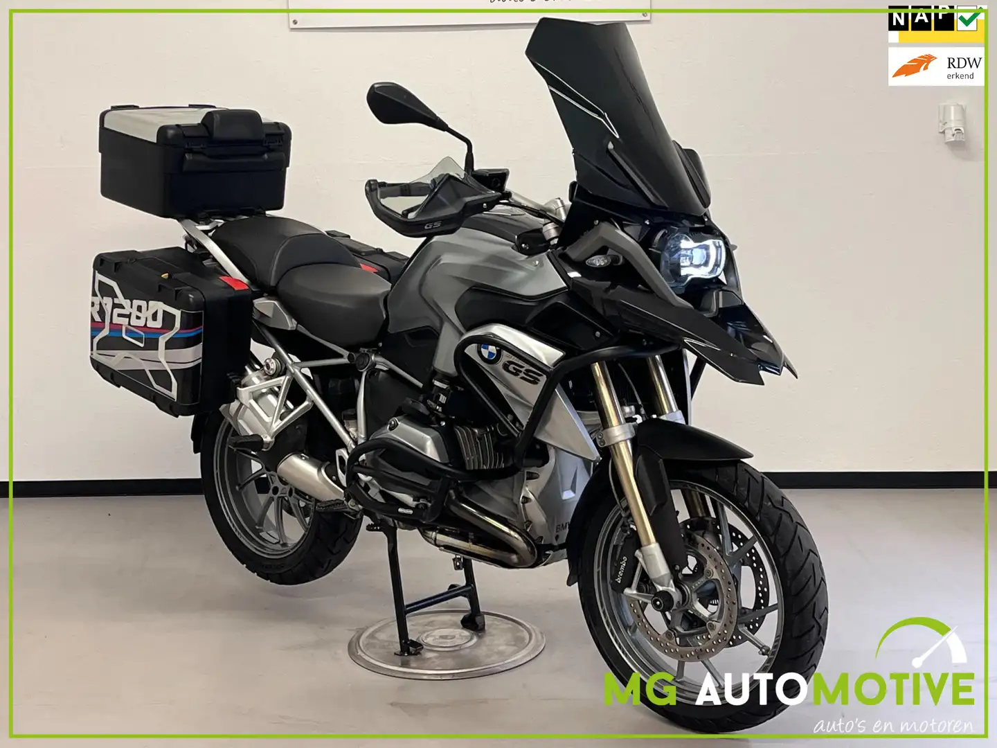 BMW R 1200 GS } R1200GS | ABS | ESA | Cruise | 3 koffers | Histo Grijs - 1