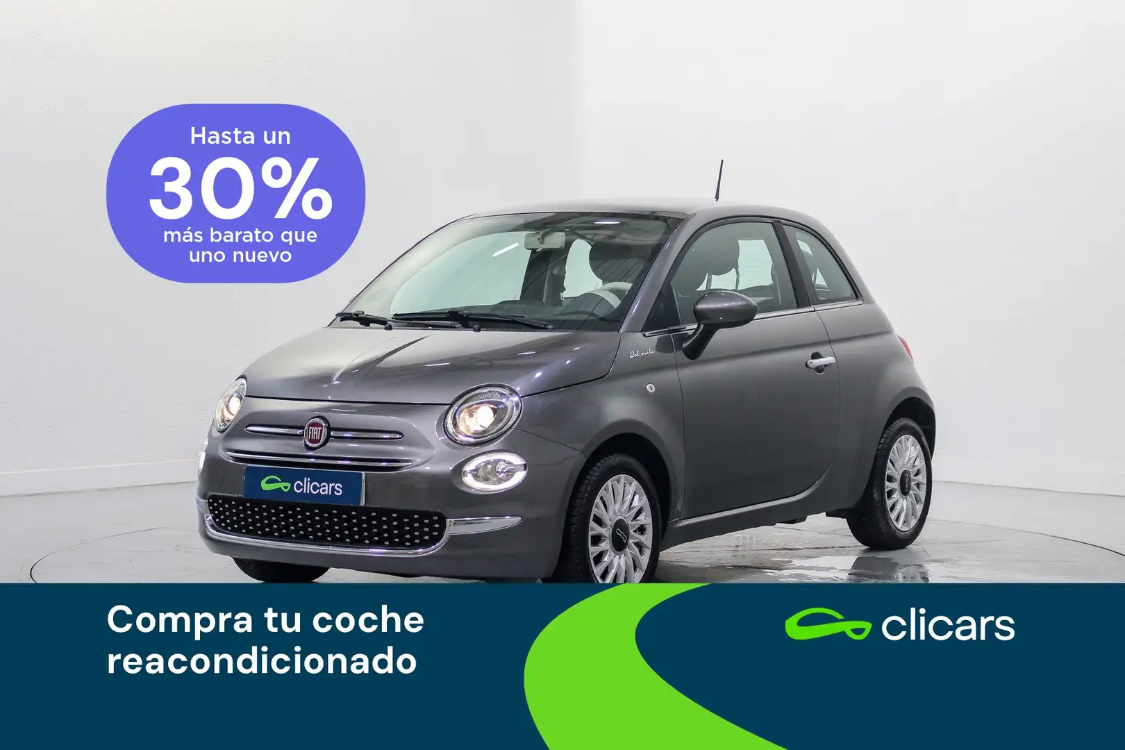 Fiat 500 1.0 Hybrid Dolcevita 52kW Gris - 1
