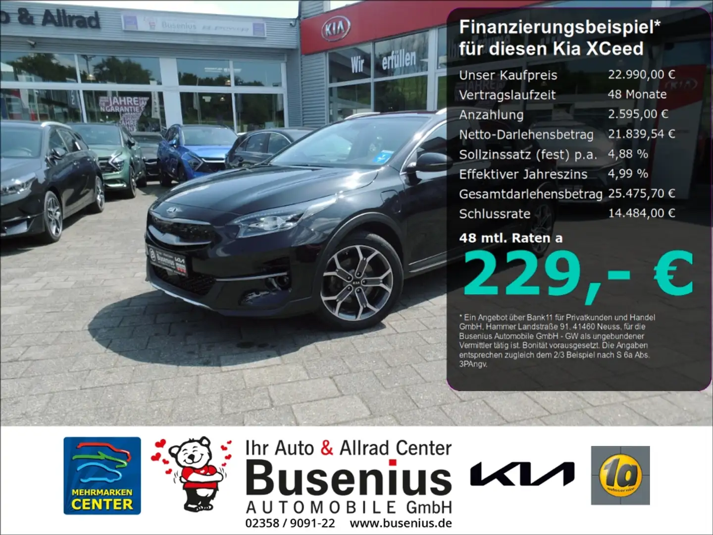 Kia XCeed 1.6 PHEV Spirit+AHK+Navi+Tech+Komfort Schwarz - 1