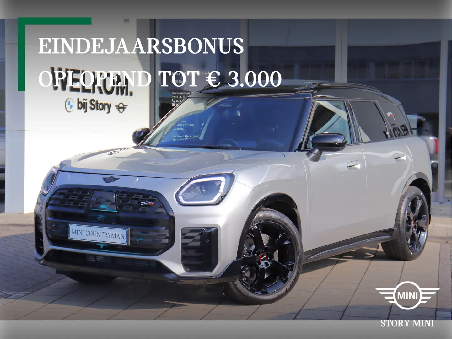 MINI Countryman C Automaat / JCW / Pakket L / 19" John Cooper Works Zilver - 1