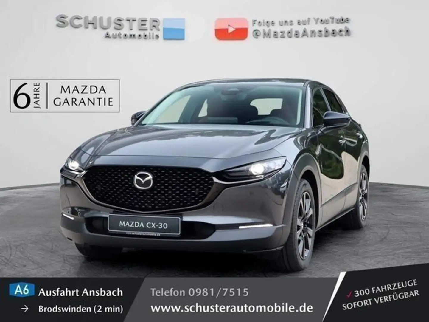 Mazda CX-30 Nagisa Skyactiv-X 186 LED/Navi/Bose/Head-u Gris - 1