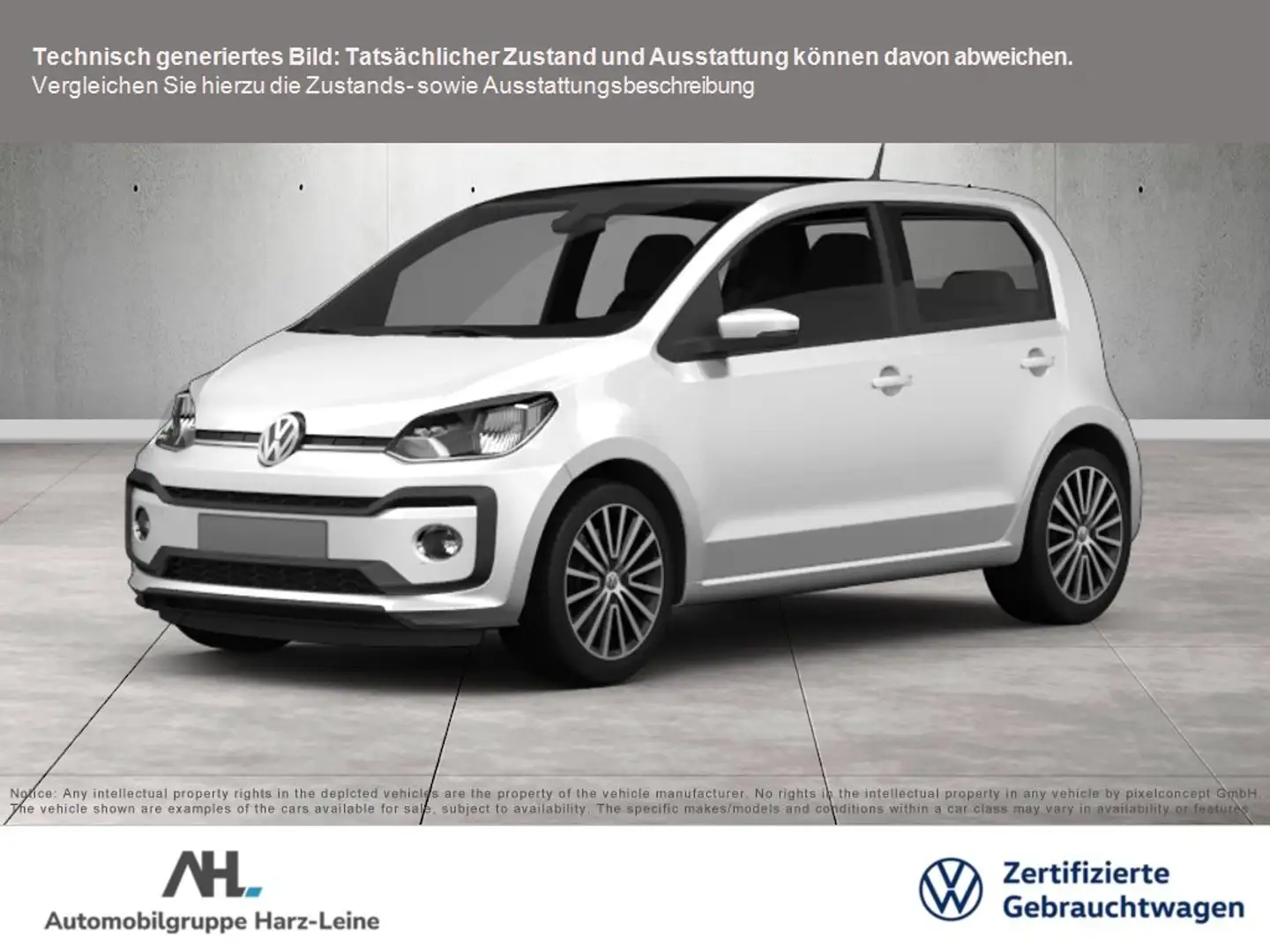 Volkswagen up! 1.0 move up! Klima PDC hinten RFK SHZ maps + more Weiß - 1