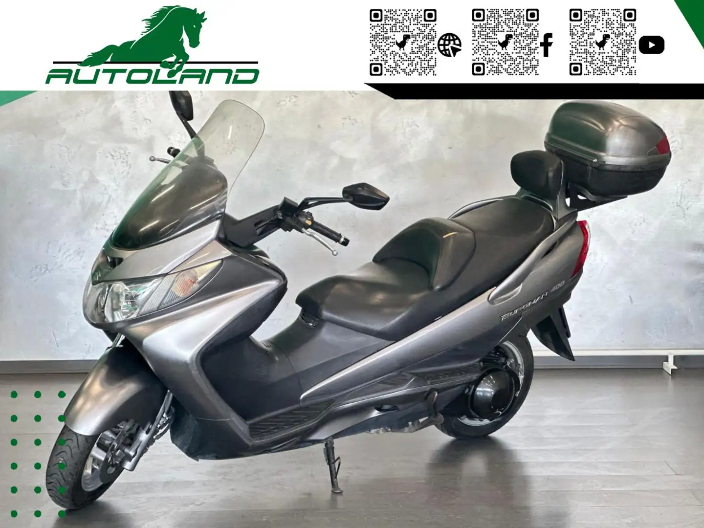 Suzuki Burgman 400 Tagliandato*GommeNUOVE*FreniNUOVI Šedá - 1