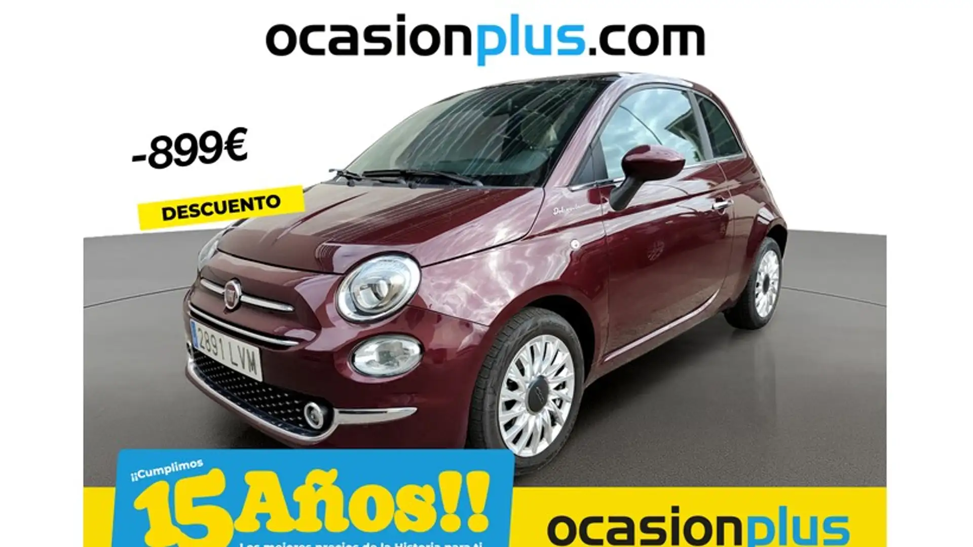 Fiat 500 1.0 Hybrid Dolcevita 52kW Rouge - 1
