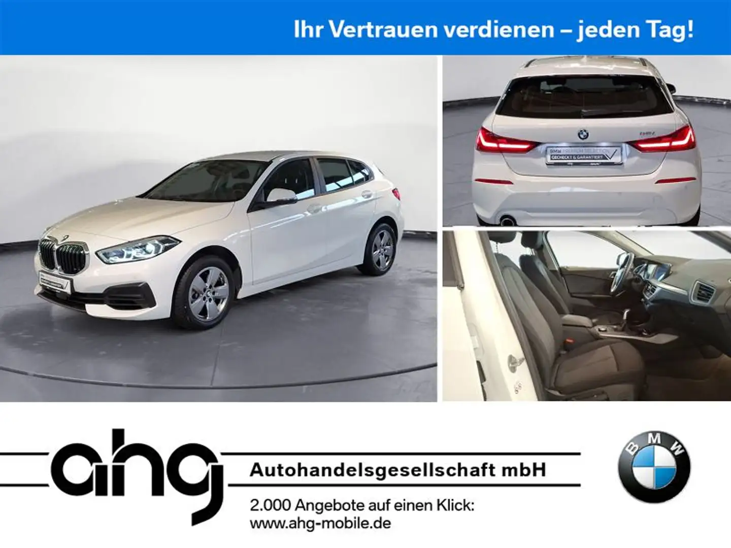 BMW 116 i PDC Aut. Heckkl. Sitzhzg. Vorn Weiß - 1