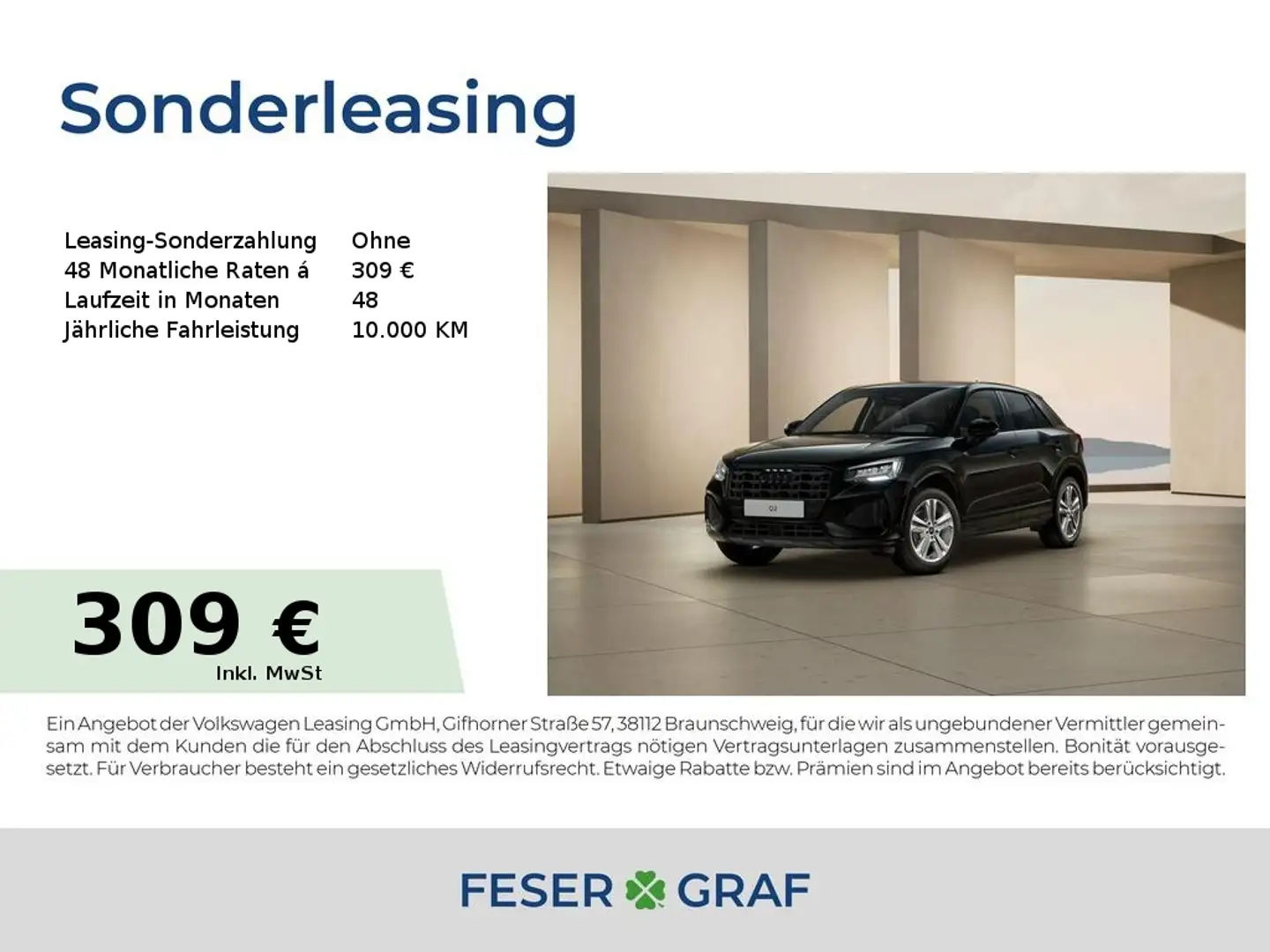 Audi Q2 35 TFSI advanced *AKTIONSFAHRZEUG* Schwarz - 1