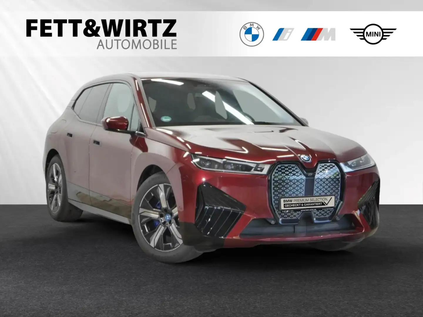BMW iX xDrive40 LR 399,- br.o.Anz.24 Mon. / 5' Km p.A. Rosso - 1