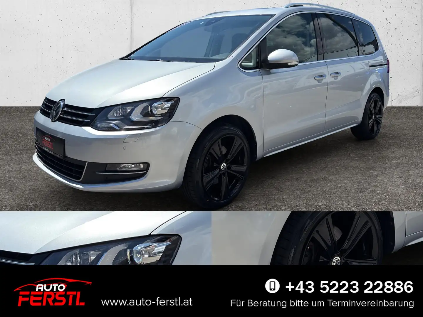 Volkswagen Sharan 2.0 TDI Highline/7-Sitzer/Leder/Panoramadach 11... Silber - 1