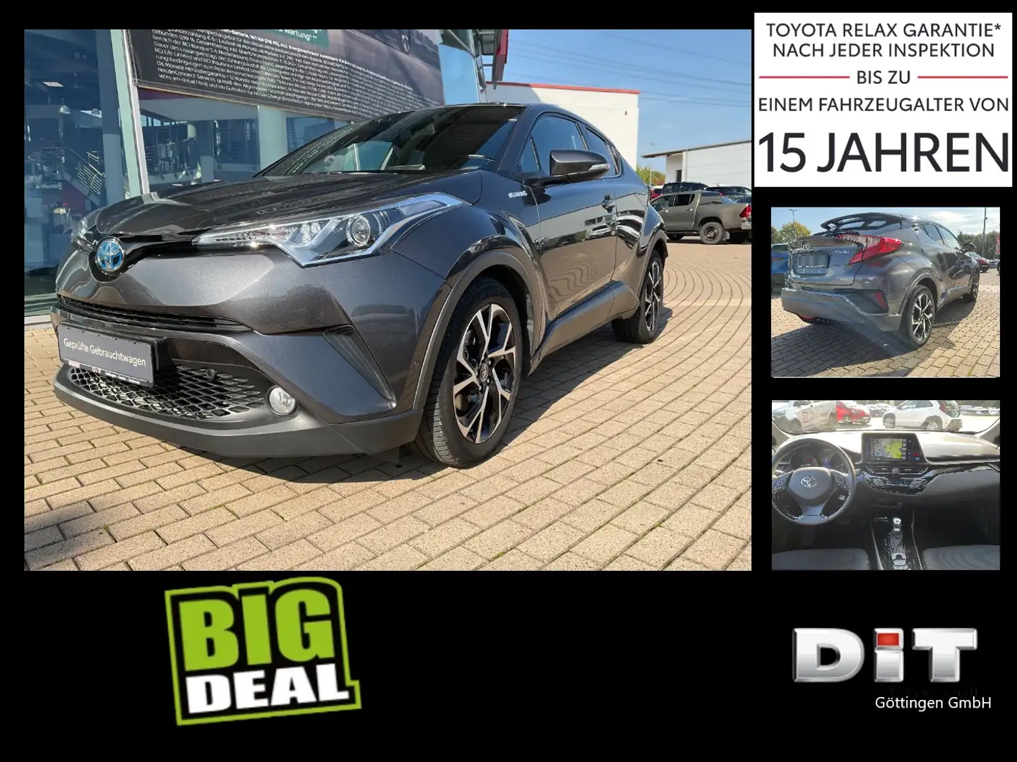 Toyota C-HR 1.8 Team D ACC+Navi+SHZ+2xKlima+Kam.+KlimaA Gris - 2