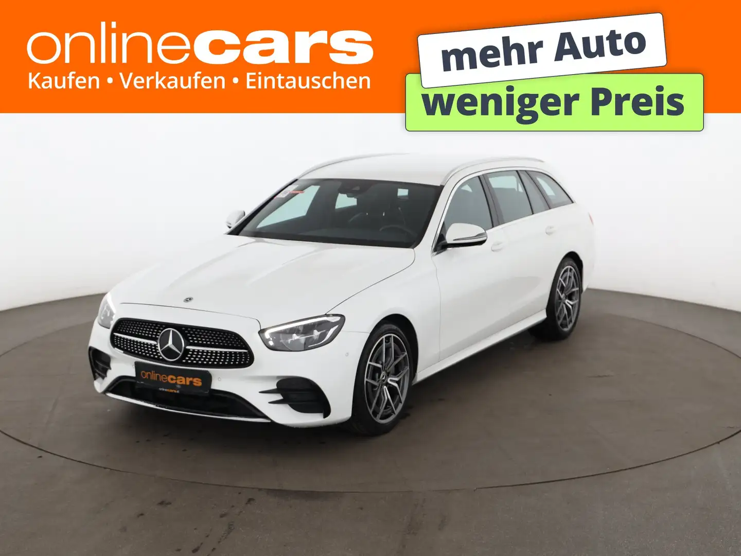 Mercedes-Benz E 200 d AMG-Line Aut LED AHK LEDER NAVI SITZHZG Weiß - 1