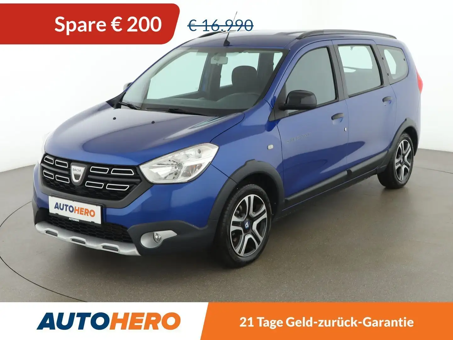 Dacia Lodgy 1.3 TCe Celebration *7SITZ*TEMPO*NAVI*CAM*SHZ*BT* Blau - 1