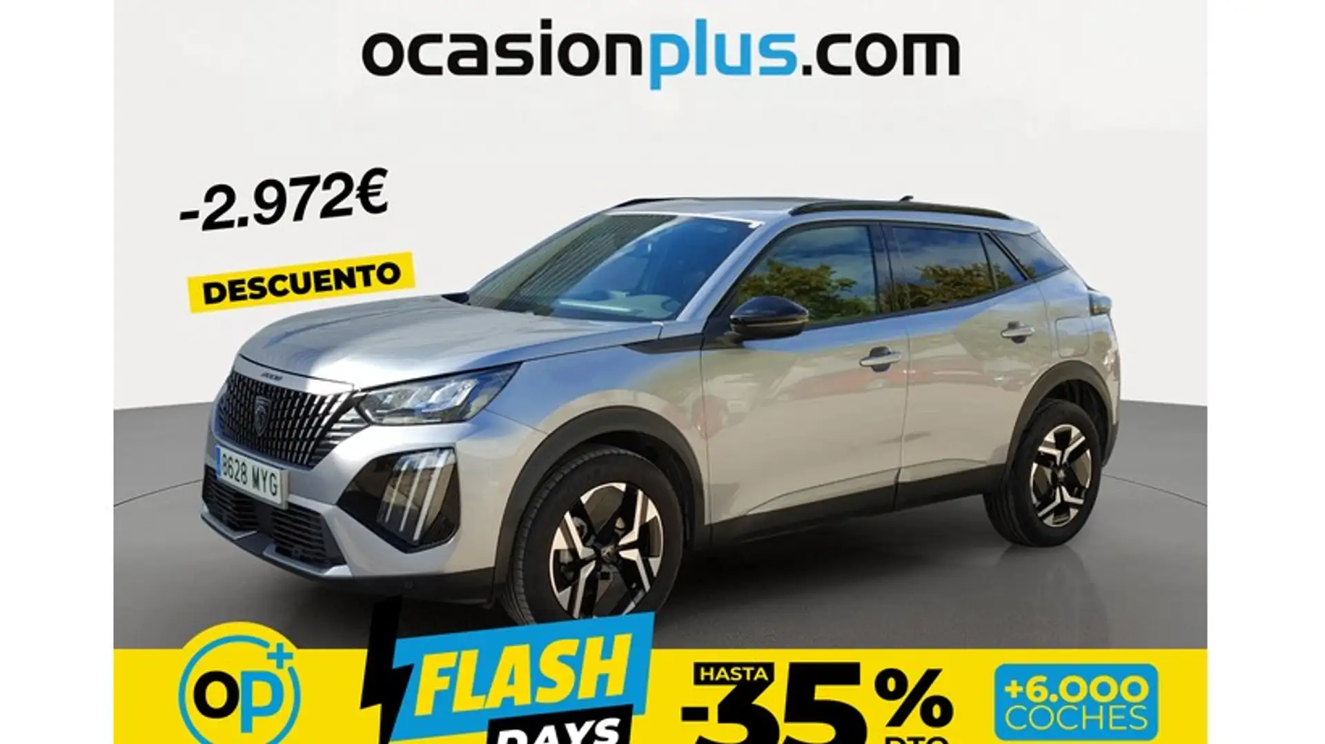 Peugeot 2008 1.2 PureTech S&S Allure 100 Silber - 1