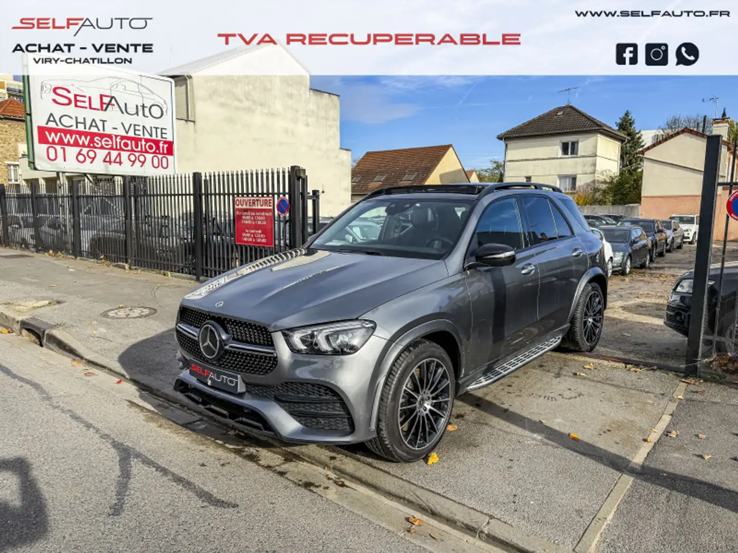 Mercedes-Benz GLE 350 350 DE 197CH+136CH AMG LINE 4MATIC 9G-TRONIC Gris - 1