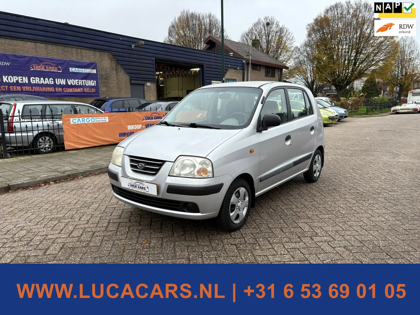 Hyundai Atos 1.1i Active Prime 2X SLEUTEL + BOEKJES! NAP! Grijs - 1