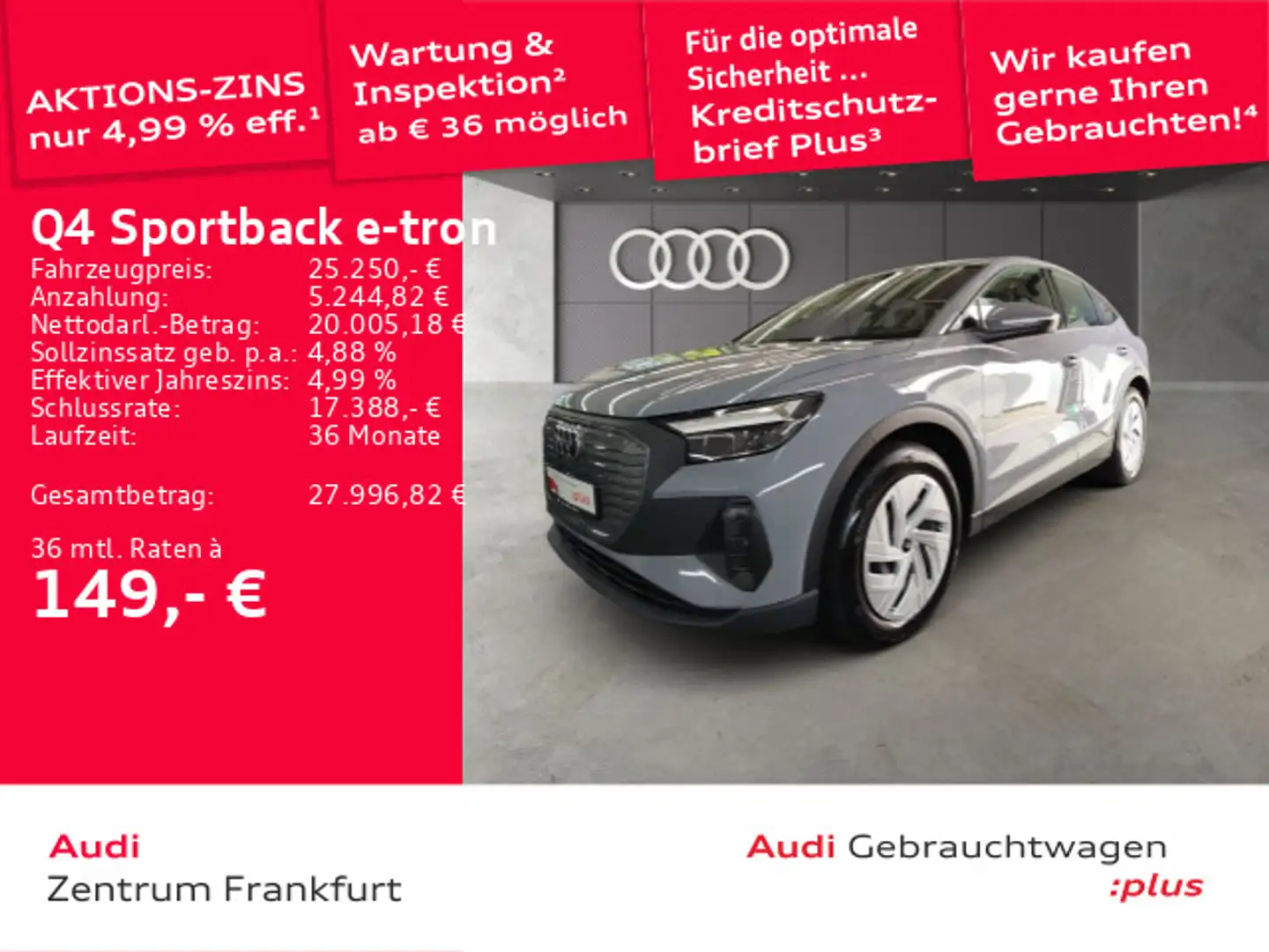 Audi Q4 e-tron Q4 Sportback 35 e-tron LED DAB Tempomat Grau - 1