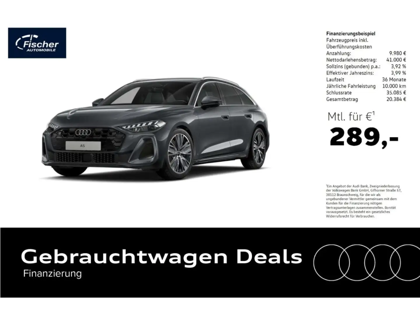 Audi A5 Avant 40 TFSI S line NAV/LED PRO/TECH/19''/ACC Grau - 1