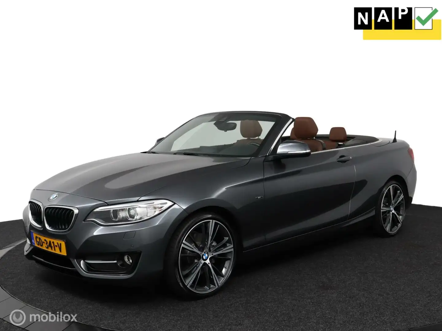 BMW 220 2-serie Cabrio 220i Sport Aut8 184Pk | NL Auto | B Gris - 1