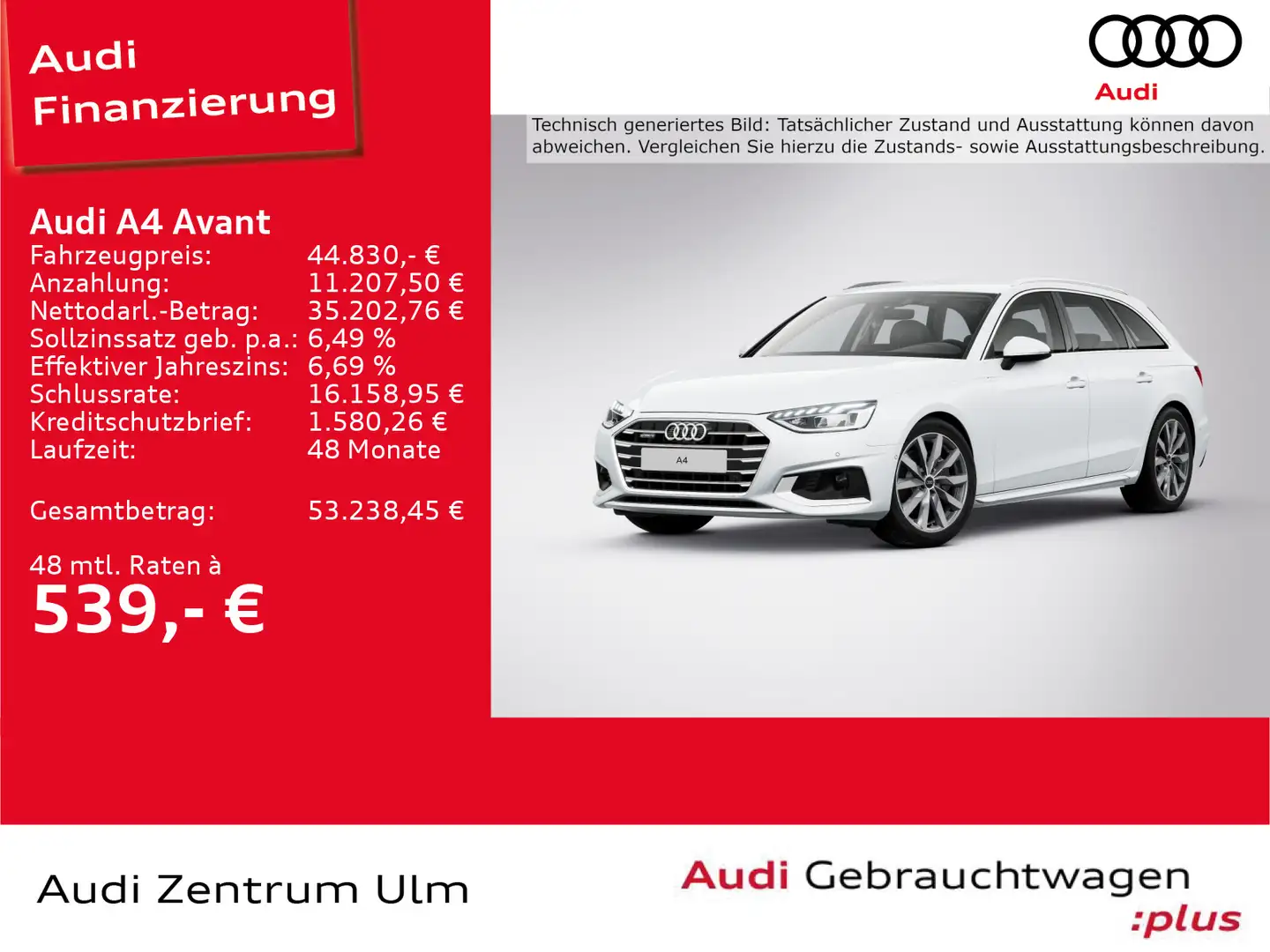 Audi A4 advanced 40 TDI qu AHK LEDER NAVI STHZ Weiß - 1