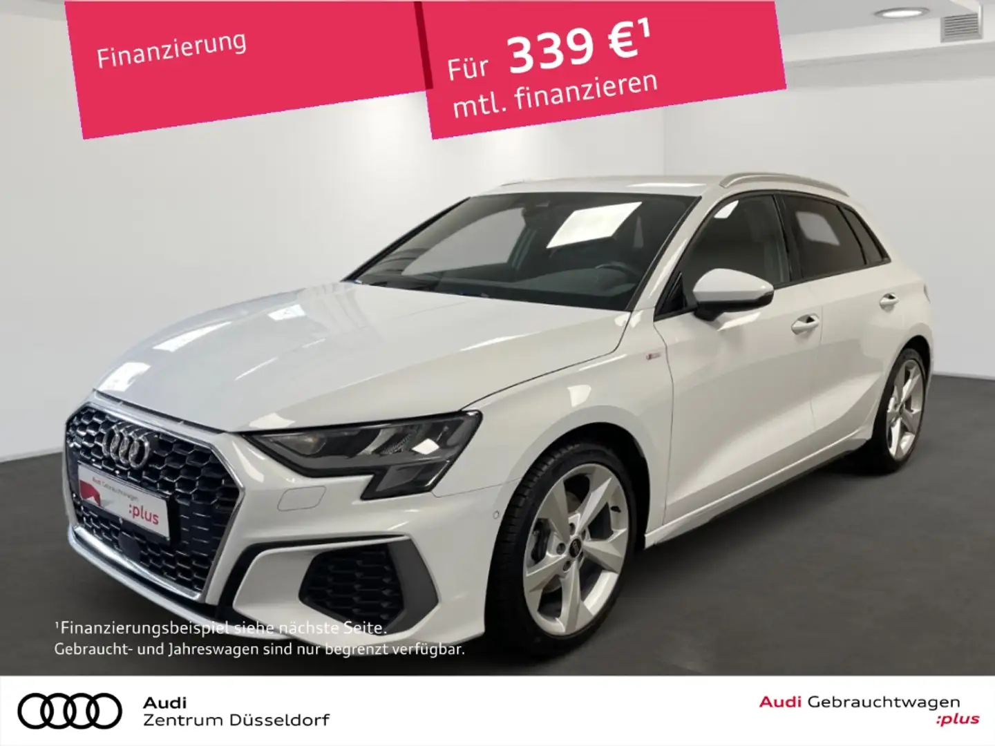 Audi A3 Sportback 40 TFSI quattro S line AHK RFK MMI Blanc - 1