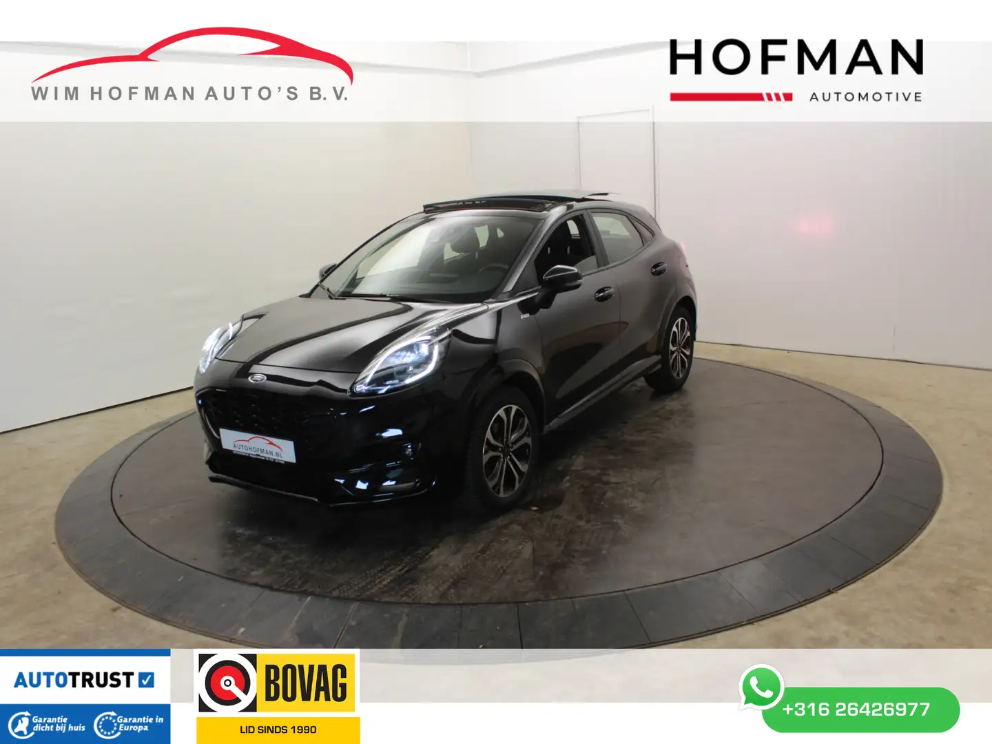 Ford Puma 1.0 EcoBoost Hybrid ST-Line | Pano | Parkeersens | Schwarz - 1