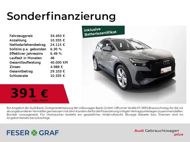2023 Audi Q4 E-Tron in Grey for sale