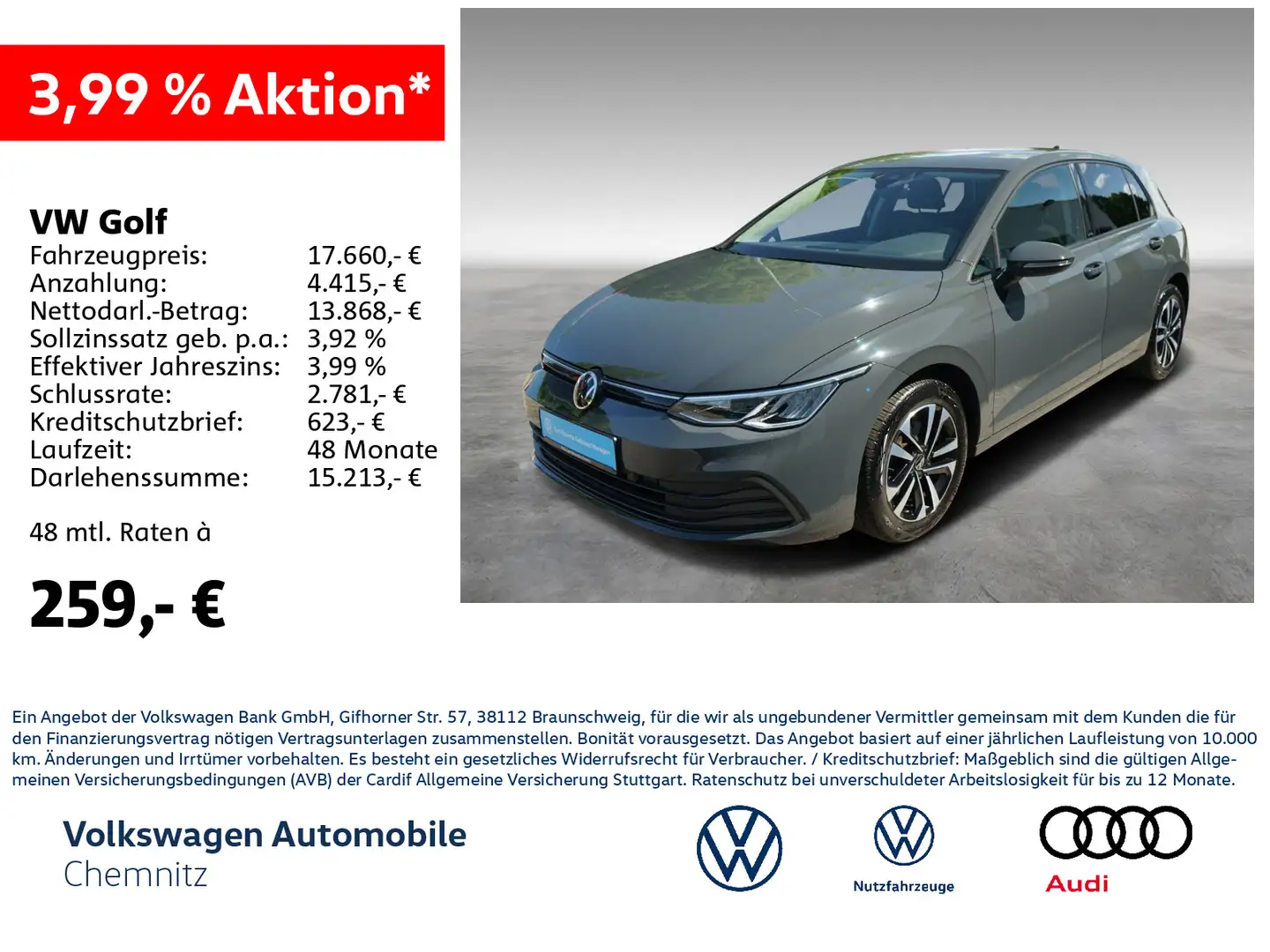 Volkswagen Golf VIII 2.0 TDI United ACC DAB+ LED Grijs - 1