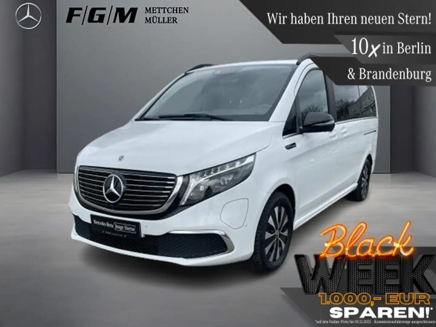 Mercedes-Benz EQV 300 Avantgarde lang Burm|TWA|360|EASY-PACK Weiß - 1