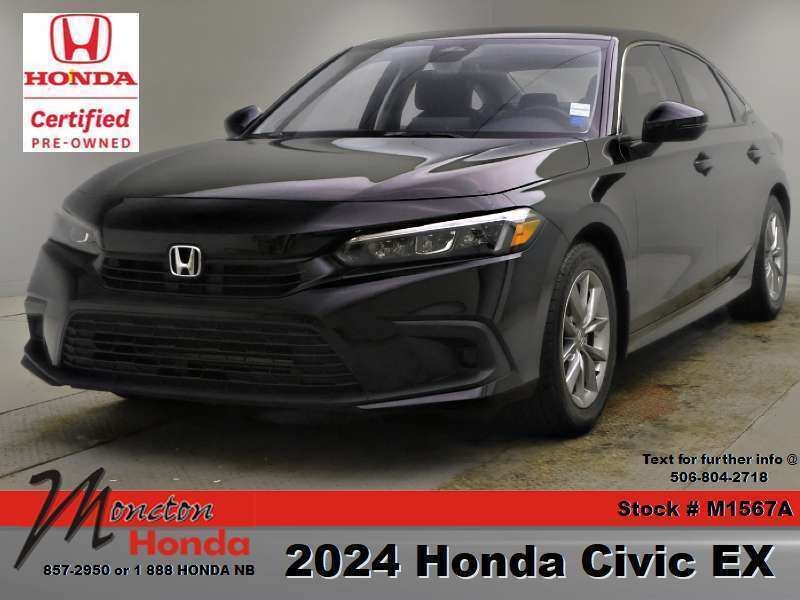 Black 2024 Honda Civic Sedan Front-Wheel Drive Automatic