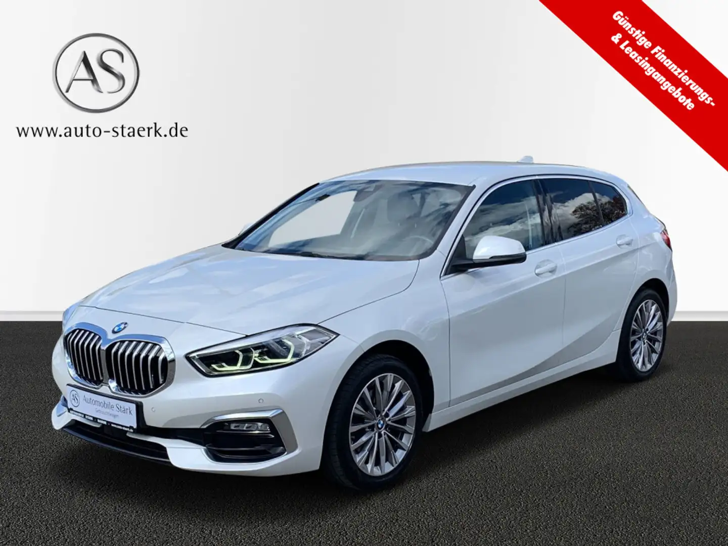 BMW 118 i Luxury Line+LED+Navi+Leder+HiFi+DAB+AHK Wit - 1