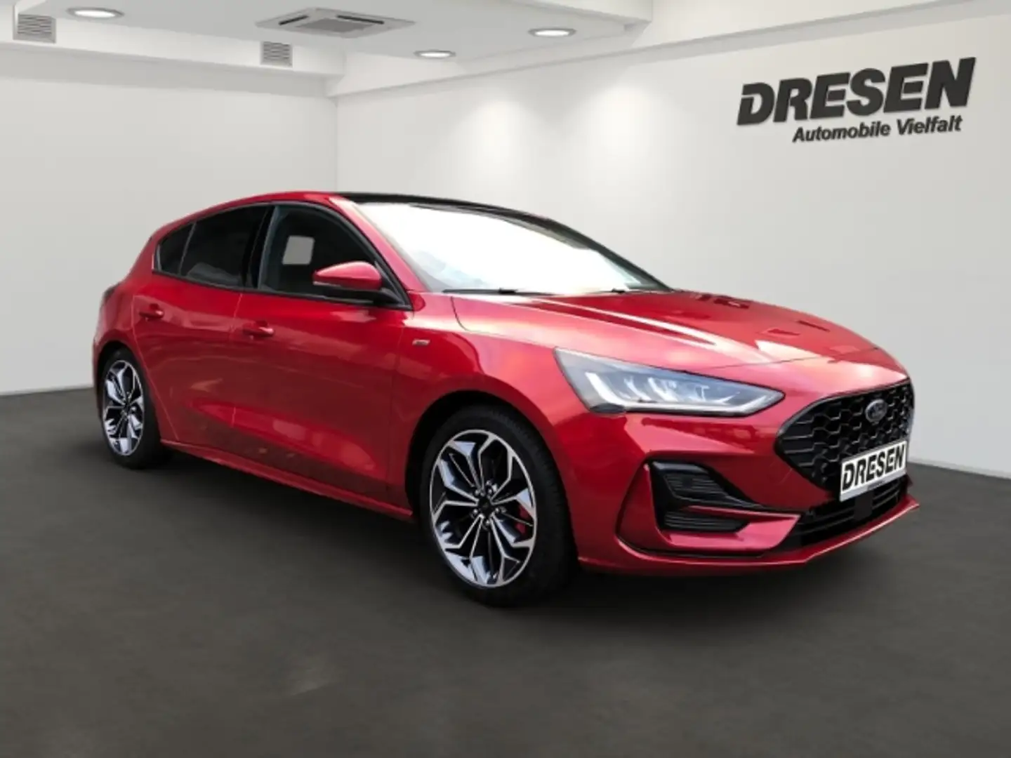 Ford Focus 1.0 EcoBoost ST-Line El. Panodach+AHK-abnehmbar Rood - 2