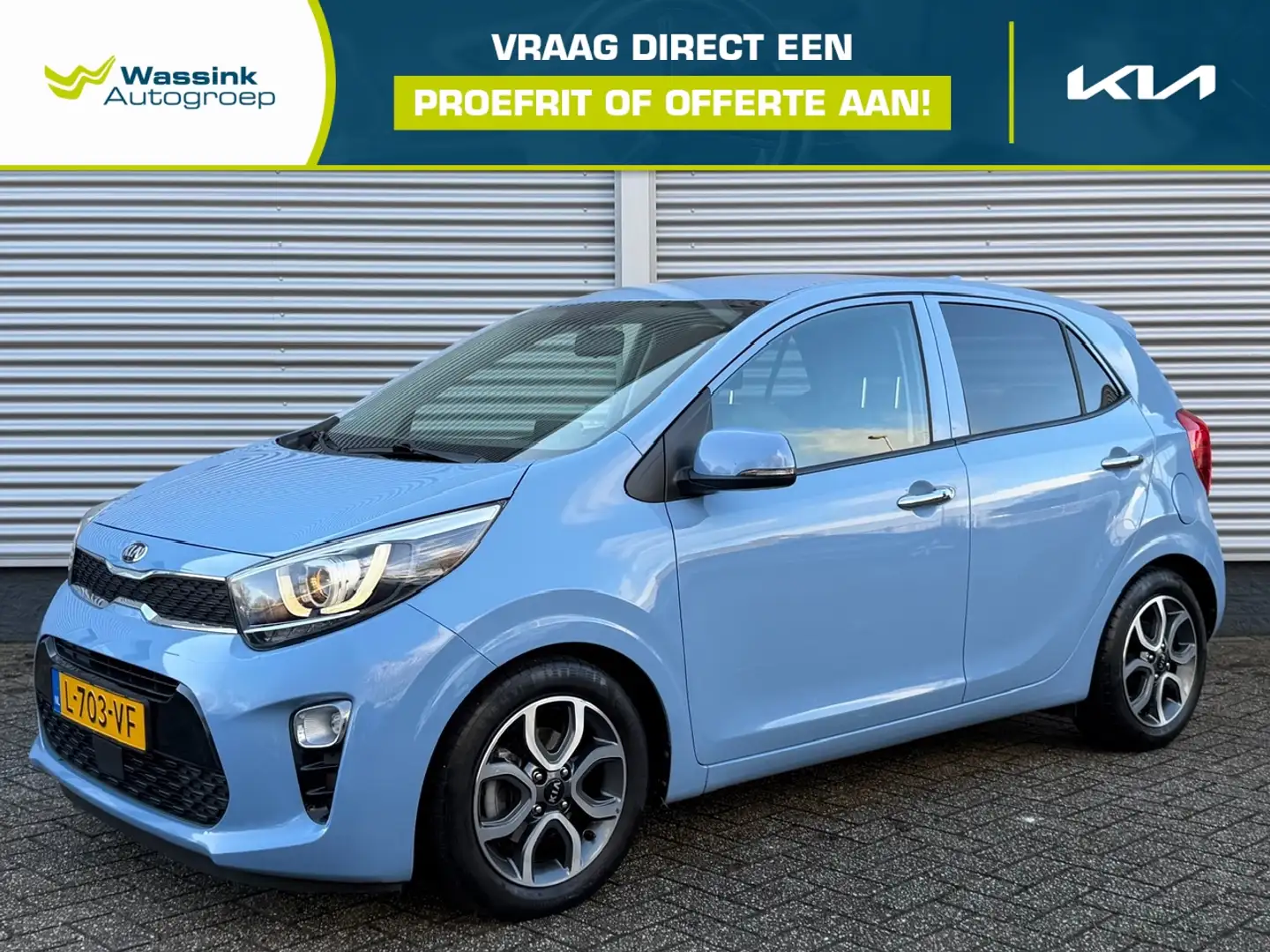 Kia Picanto 1.0 DPi AMT 67pk 4-zits DynamicPlusLine | Navigate Bleu - 1