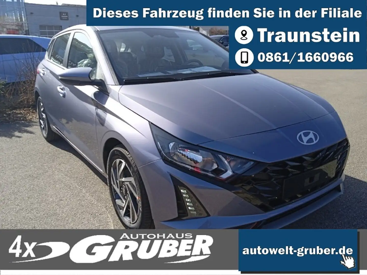 Hyundai i20 Automatik Trend + Komfortpaket Navi+Klimaautomatik Blau - 1