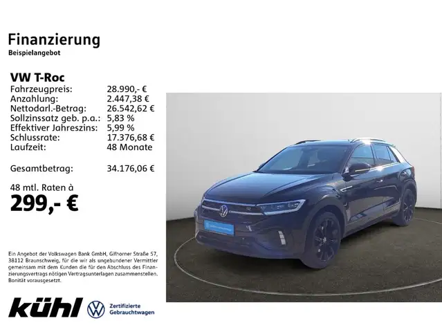 Volkswagen T-Roc 2.0 TSI DSG 4M R-Line Navi,AHK,Pano,Black