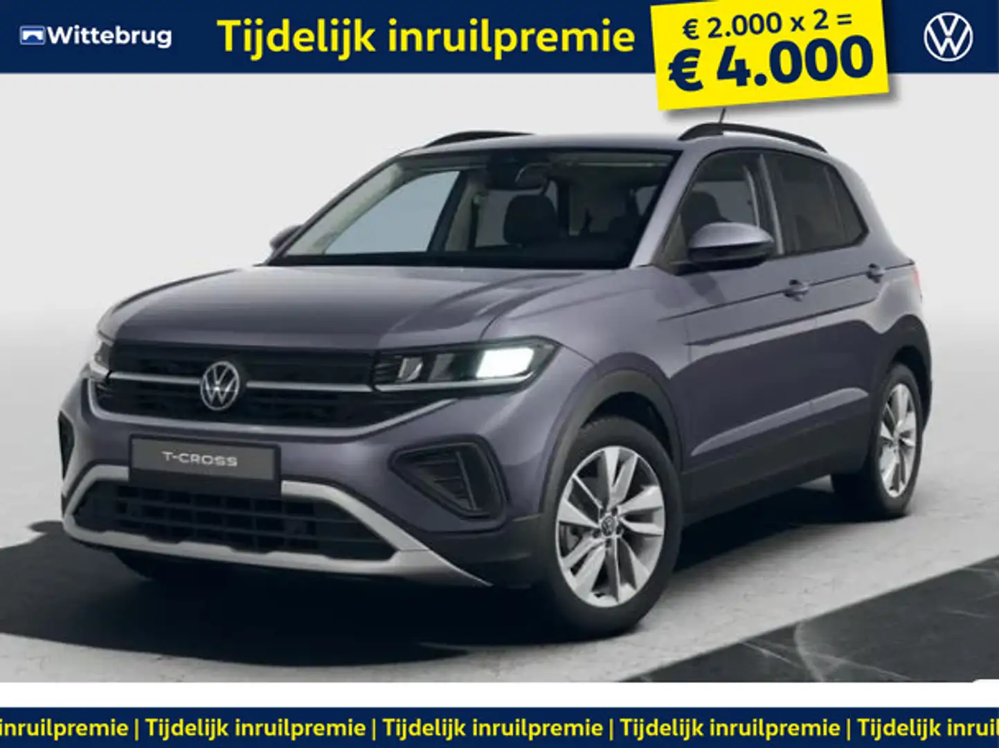 Volkswagen T-Cross !!!€ 4.000 Inruilpremie!!! 1.0 TSI Life Edition !! Grijs - 1