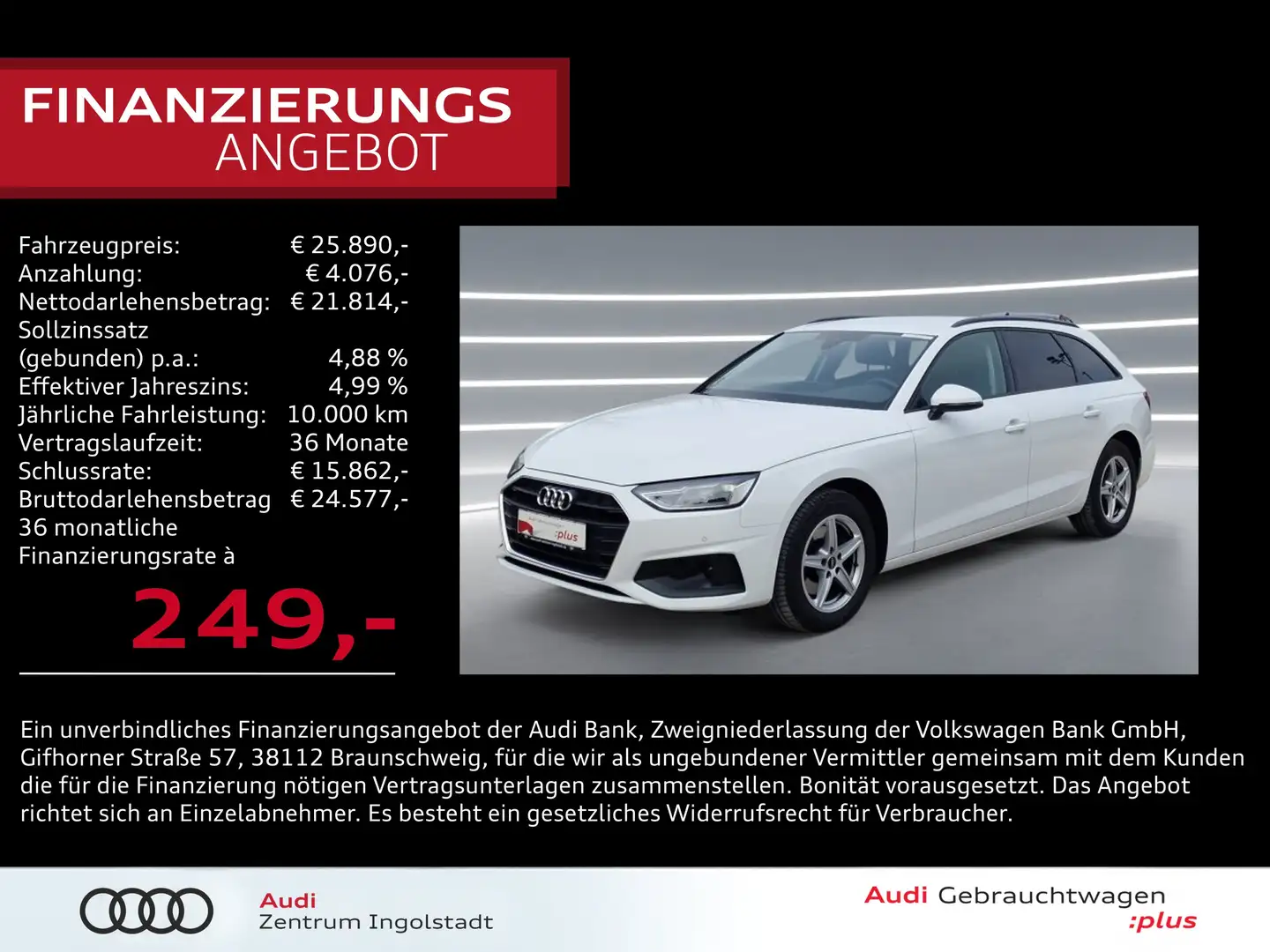 Audi A4 Avant 35 TFSI S-tronic NAVI Kamera 2xPDC SHZ Weiß - 1