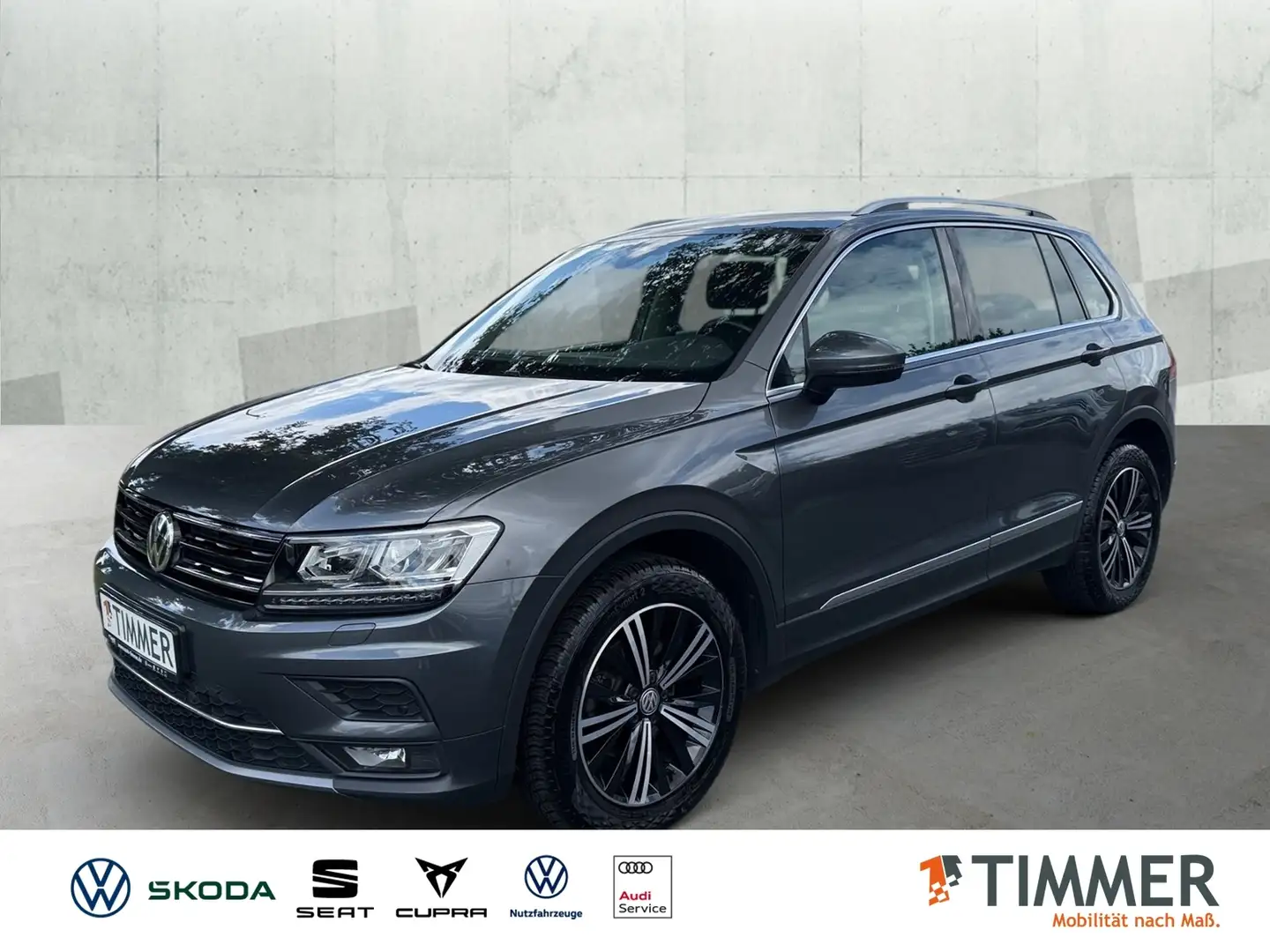 Volkswagen Tiguan 2.0 TDI Highline 4Motion Navi AHK LED SHZ Silver - 1
