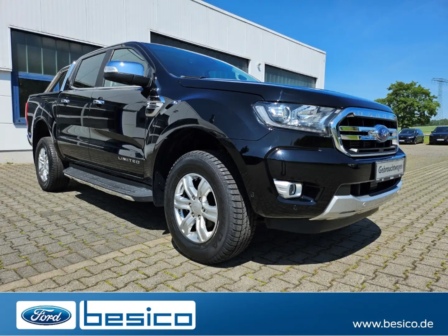 Ford Ranger Limited DoKa 4x4+ACC+PDC+AHK+Xenon+DAB+LMF Schwarz - 1
