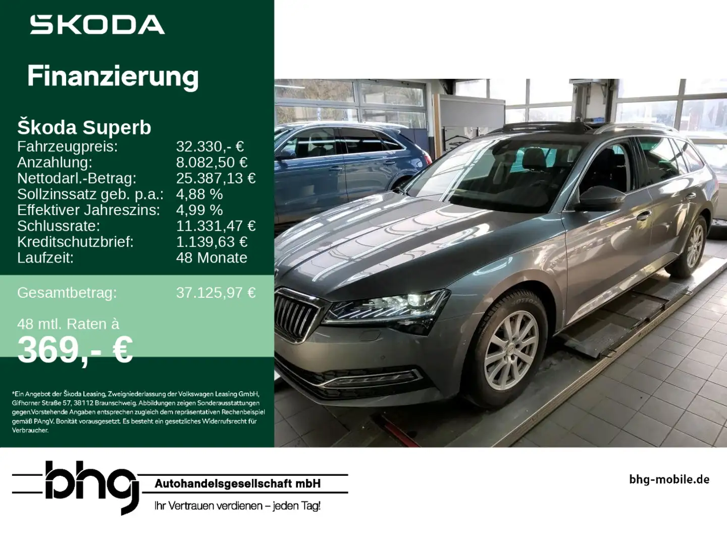 Skoda Superb Combi 2.0 TDI DSG Style Grau - 1