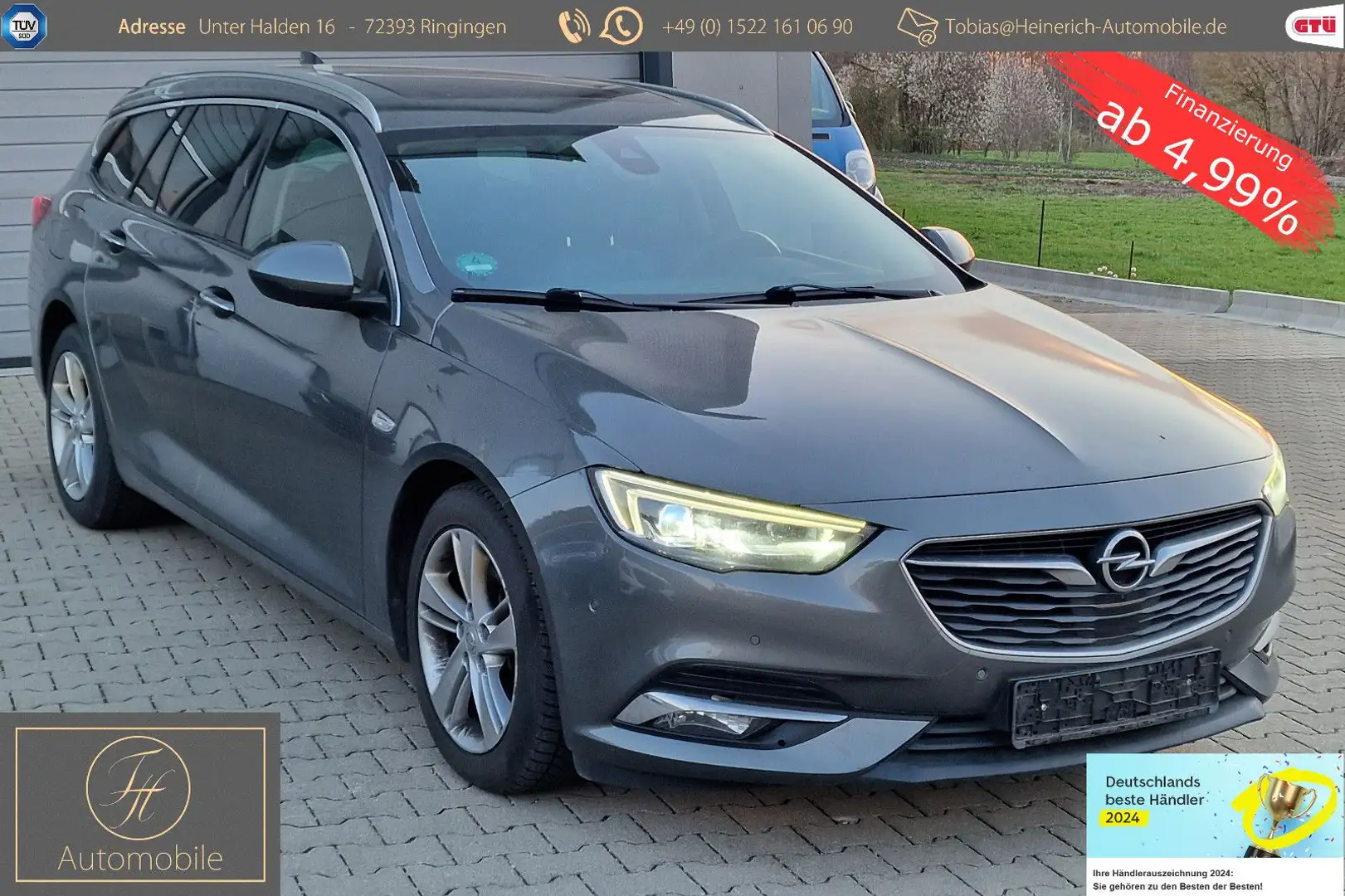 Opel Insignia B Sports Tourer*Leder*Pano*1.HAND!*VOLL Grijs - 1