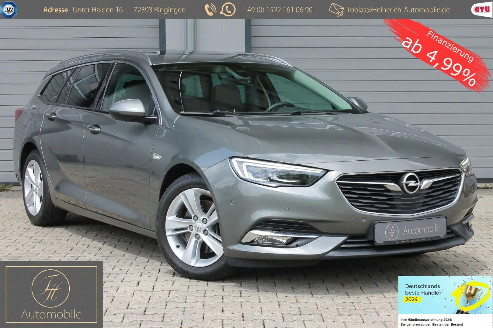 Opel Insignia B Sports Tourer*Leder*Pano*1.HAND!*VOLL Gris - 1
