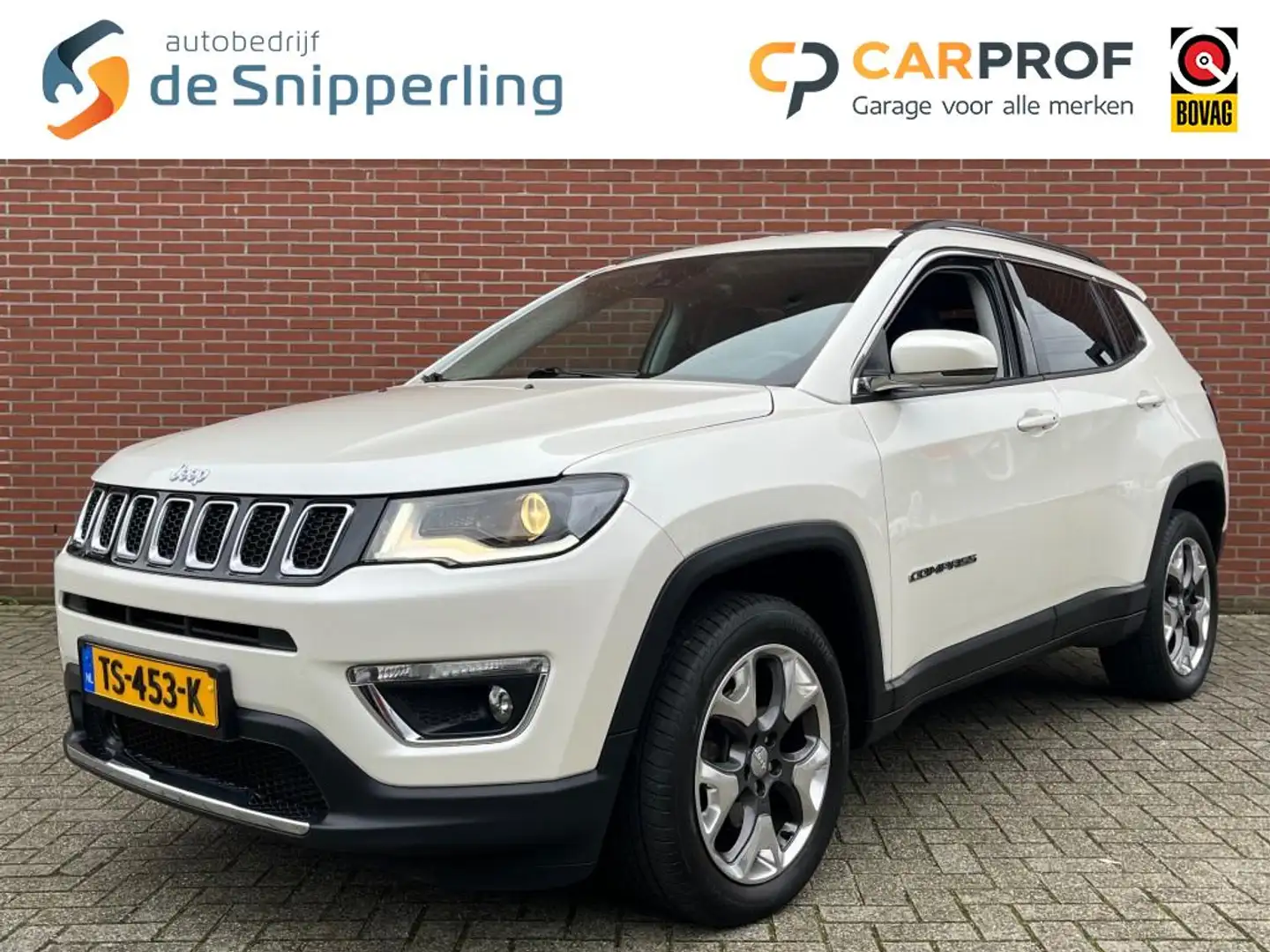 Jeep Compass 1.4 M.AIR OP.ED 4X4 NAVI CLIMA  PDC STOELVERW Wit - 1